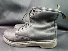 Dr Martens DMs Junior Black Leather 8 Hole Combat Boots UK 2 EU 34