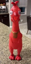 Red Animolds 13  Chicken Squeaking Screaming Plastic  Squeeze Me  Dog Toy Pet