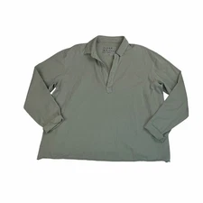 Frank & Eileen Patrick Popover Henley Cotton Sage Green Size Large