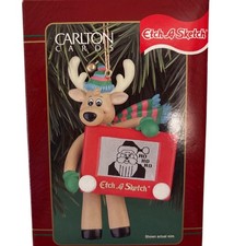 Carlton Cards Heirloom Etch A Sketch Reindeer Christmas Ornament 1999 CXOR-051A