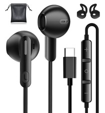 USB C Wired Earphones in-Ear Headphones for Samsung S26 Ultra S25 S24 S23