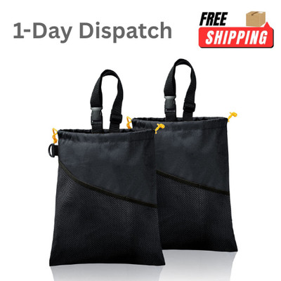 GNEGNI 2PCS Hanging Car Garbage Can Waterproof Leakproof Trash Bag Black