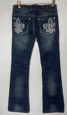 Miss Me Jeans Size 26 Low Rise Skinny Dark Wash Embellished Retro Y2K