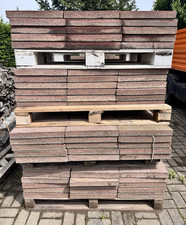 Quadratische Beton-Gehwegplatten Rot/Braun f&uuml;r Gehweg & Terrasse 40 x 40