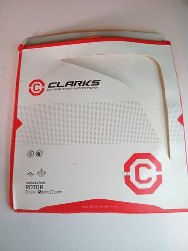 Clarks Disco Freno Rotore Acciaio 180mm E-bike MTB Hybrid incl 6 Bulloni Torx SIGILLATO - Foto 1 di 8