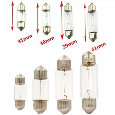 4X C5W 5W 12V 31/36/39/41mm Soffitte Sofitte Lampe Kennzeichen Birne Warmweiß