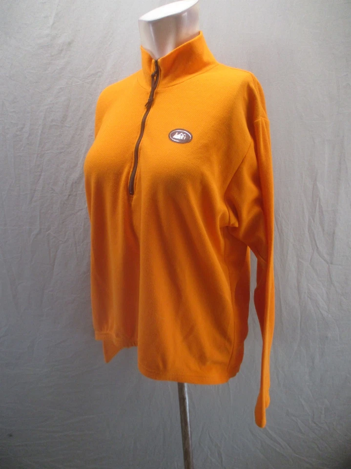 Rei Size S Mens Orange Cycling Back Pocket 1/2 Zip Outdoor Sports Pull Over 630 - Image 3 of 4
