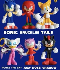 Burger King Sonic The Hedgehog Toys 2025 NEW! Complete Set of 6 Toys New!