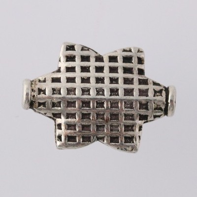 Gitterarbeit Stern Perlen Charm - Sterling Silber Schmuckherstellung 925 Akzent