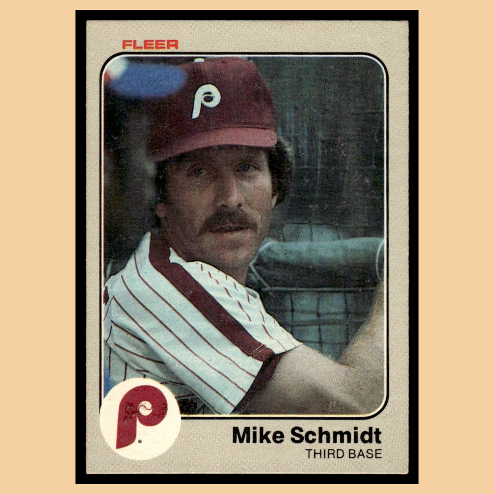 Mike Schmidt #173 1983 Fleer Philadelphia Phillies Baseball Card MLB NM