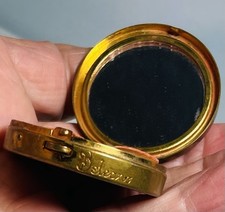 Art Deco Antique Mini Belcano Powder Rouge Rare Mirrored Brass/Bakelite Compact