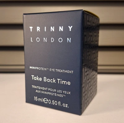 TRINNY LONDON 'TAKE BACK TIME' MINIPROTEIN EYE TREATMENT 15ml FULL SIZE, BOXED