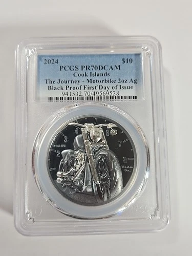 2024 The Journey Motorbike Cook Islands 2oz .999 Silver NGC PF70 FR Mint 999!