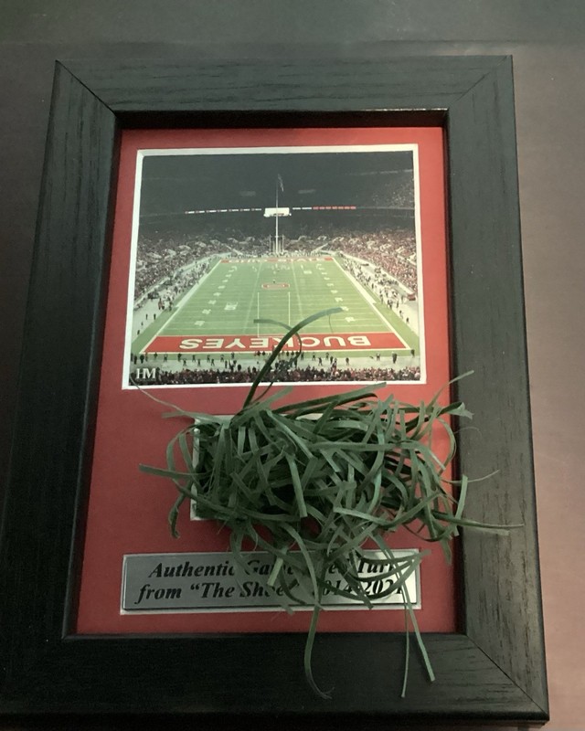 Framed Authentic Game Used Turf From Ohio Stadium 2014-2021 OSU Buckeyes 