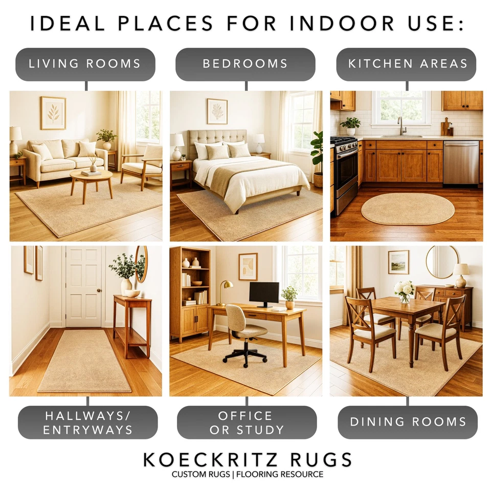 Alfombra de interior Koeckritz Classic 1/2" grueso sombrero de paja dorado 30 oz corte pila Foto 4 de 4