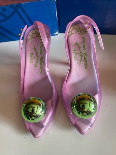 Melissa Vivienne Westwood Anglomania novità vinile specchio punta a sfera tacchi