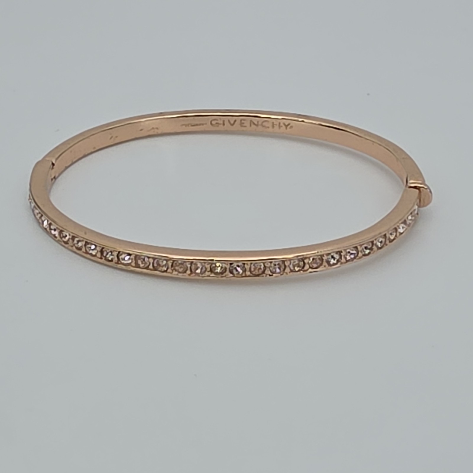 Vtg GIVENCHY  Signed Bangle Bracelet SWAROVSKI Cr… - image 4