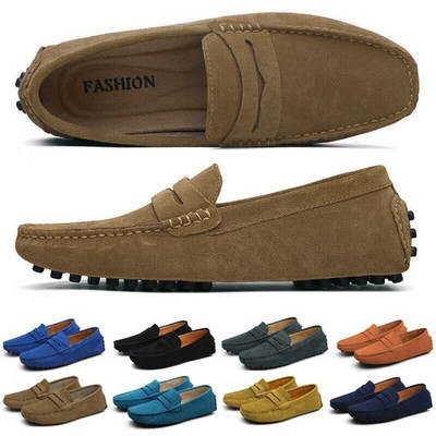 Herren Wildleder Penny Loafers Gemütlich Fahrende Schuhe Mokassin Slippers Mode