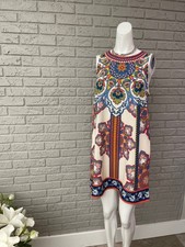 Flying Tomato Women's Multicolored Bohemian Tie Back Shift Dress Size S