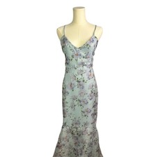 Lulu s elegant Floral Blue Dress nwt large