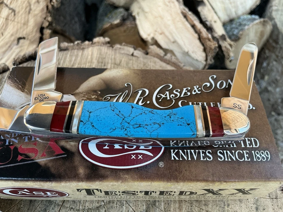 Нож Case Exotic Stockman бирюза, гелиотроп и струйный камень Ex3099 SS - Изображение 3 из 4