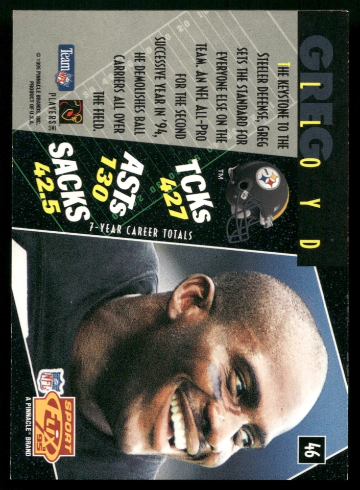 1995 Sportflix #46 Greg Lloyd - Image 2 of 2