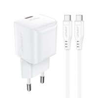 Mini PD 20W Gan-WandladegeräT + Usb-C-Kabel Weiß