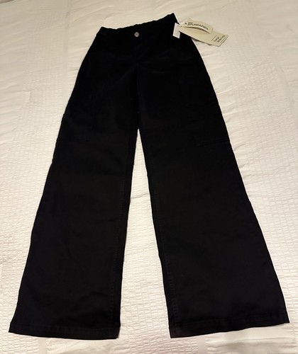 No Boundaries High Rise Wide Leg Cargo Pants Women’s Size XXS NWT Black