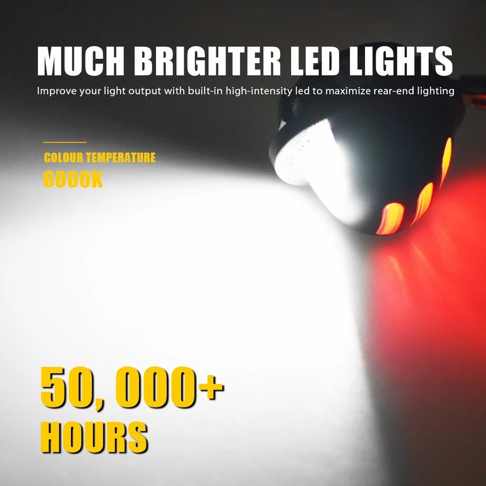 Lámpara de montaje de etiqueta de parachoques trasero luz de matrícula LED 2-10x para Ford F150 F250 Foto 4 de 4