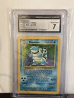 CGC 7 Blastoise #2/102 1999 Pokemon Base Set Unlimited NM Holo Rare Card