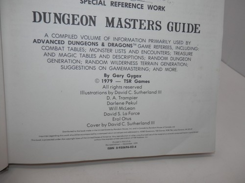 Advanced Dungeons & Dragons Dungeon Masters Guide • Revised Edition 1979 D&D - Picture 10 of 14