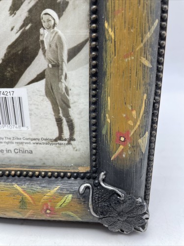 Tracy Porter Picture Frame Hand Painted Rustic Primitive Farmhouse 4x6" NEW - Picture 4 of 9