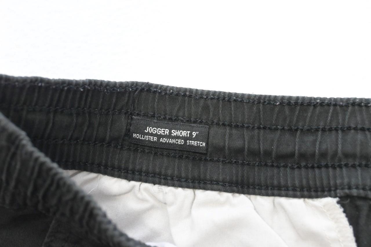 Hollister Khaki Jogger Cargo Shorts Stretch Waist Bla… Gem