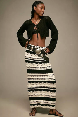 Anthropologie Textured Knit Maxi Skirt Black White Crochet Dress XS NWT 168$ | eBay Anthropologie Textured Knit Maxi Skirt Black White Crochet Dress XS NWT 168$ | eBay