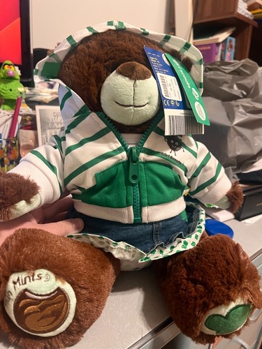 Build A Bear BAB Girl Scouts Thin Mints Brown Bear Plush 11” w/ Hoodie Skirt Tag