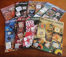 8 The Stampers' Sampler vintage crafts Magazine Lot year 1996 1998 1999