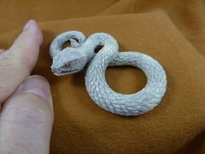 snake-w5 Rattlesnake of shed ANTLER figurine ...