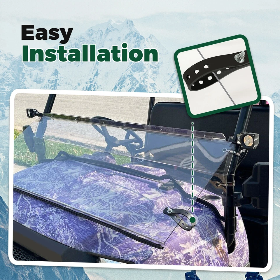 For Polaris Ranger 500 4x4 Ranger Crew 700/ XP 700 Front Windshield Clear - Image 3 of 4