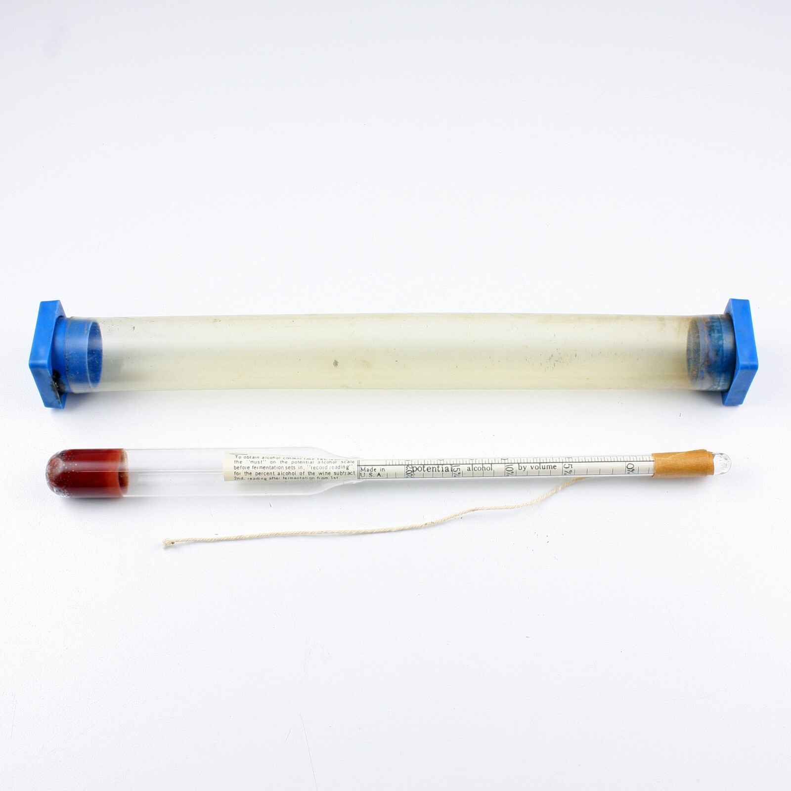 Winemaking Hydrometer for Alcohol by Volume Percentage 0-20, 70-1000 S.G.