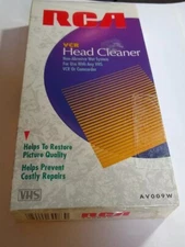 RCA VHS VCR Video Head Cleaner Tape Non-Abrasive Wet System AV009W FLAW