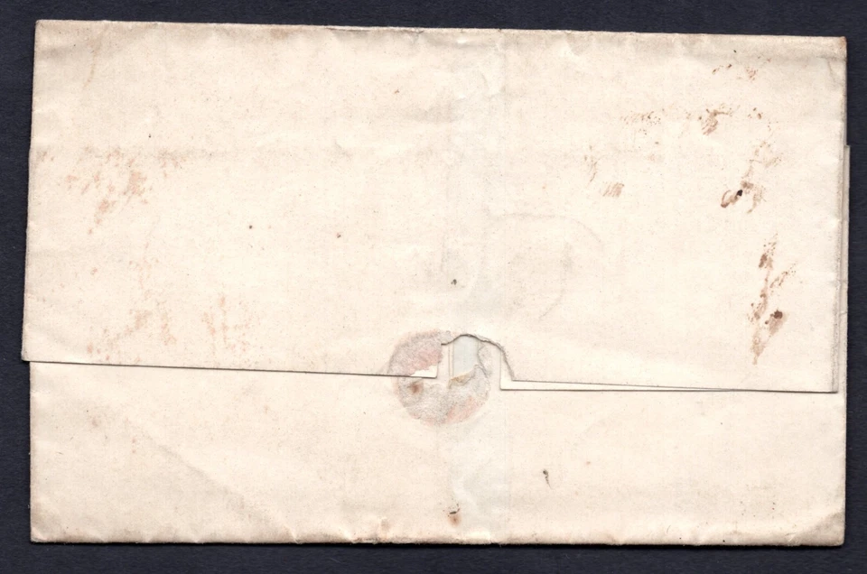 IRLANDA A INGLATERRA 1833 DUNGARVAN A DURHAM CARTA DOBLADA CON MARCA Foto 2 de 2