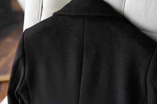 Winter Long Warm Black Trench Coat Men Single Breasted Wool Blends Overcoat - Bild 14 von 21