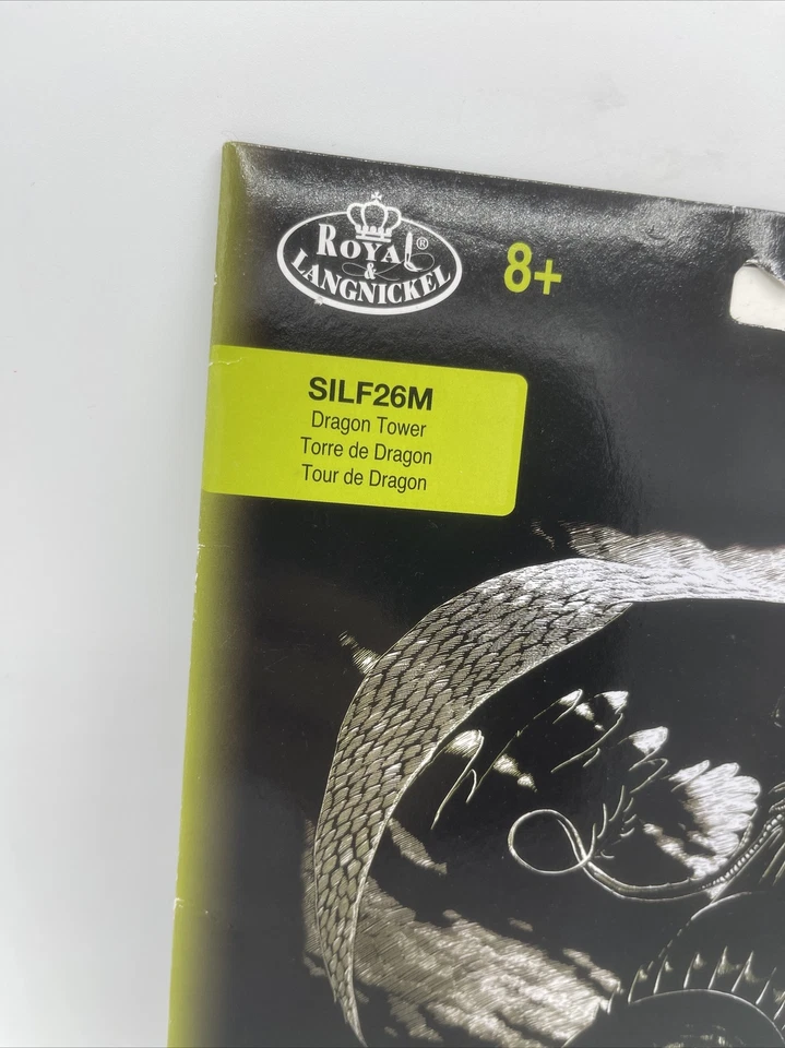 Dragon Tower Engraving Art Kit Royal & Langnickel  Silver Foil 2011 NIB Gift - image 2 of 4