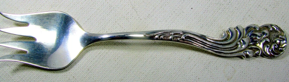 Frank Whiting Sterling Silver Ramekin Fork w Matching Spoon Marquis Pattern 1889 - Image 4 of 4