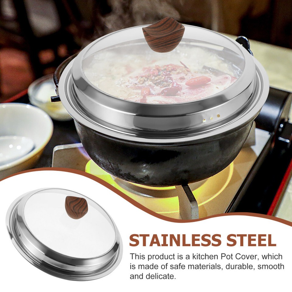 Wok Lid Cover for Universal Pots Covers Cooking Fry Pan Lids Handheld