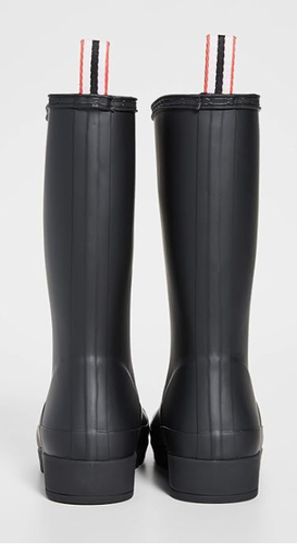 Hunter Play Tall Women's Rain Boots, Black, Size 8 - Picture 5 of 6