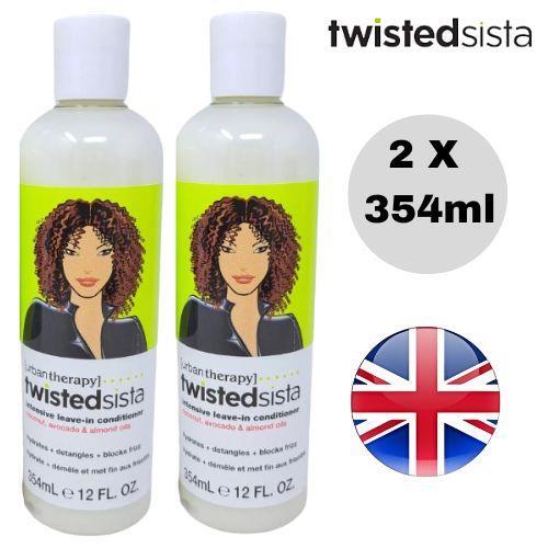 2x Twisted Sista Intensive Leave In Conditioner Coconut Avocado Almond - 354ml - Picture 2 of 4