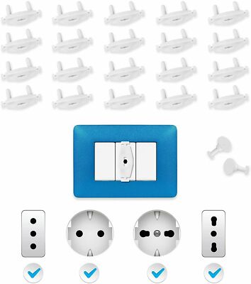 Copriprese Per Bambini Odelù - Kit 20+4 Con Chiavi, Sicurezza Antiscossa - Foto 2