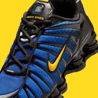 Nike Shox スニーカー 青/黒/黄 Nike Shox Tl Mens Fashion Sneakers in Black Blue | eBay
