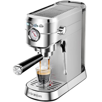 Espresso Machine 20 Bar Milk Frother Steam Wand Compact Coffee